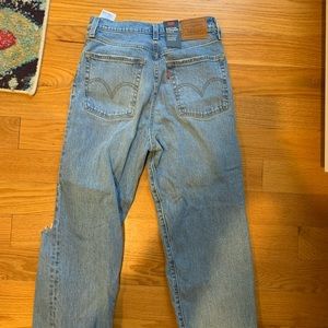 Levi straight rib cage jeans